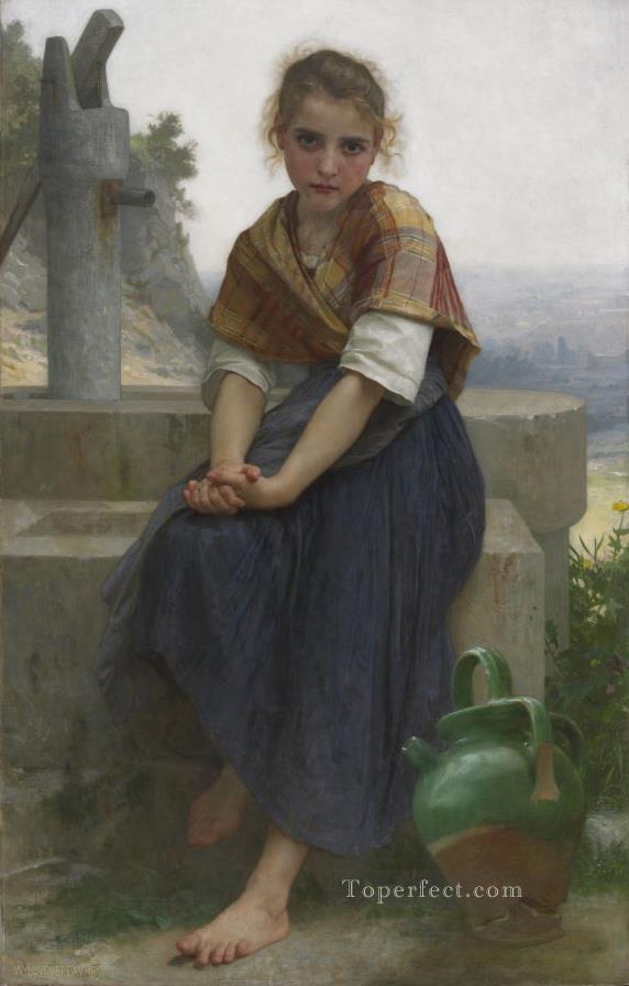 El cántaro roto Realismo William Adolphe Bouguereau Pintura al óleo
